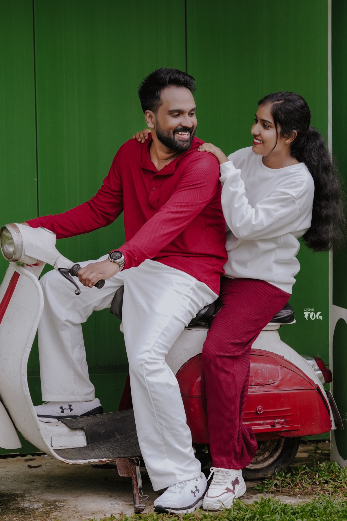 Joyal and Divyamol in a candid portrait